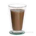 Ceașă de sticlă cu perete dublu de 400 ml pentru cafea